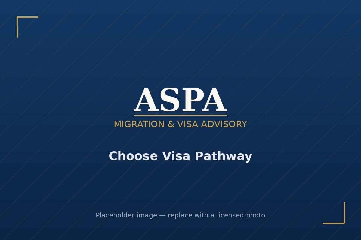 Person comparing Australian visa pathway options